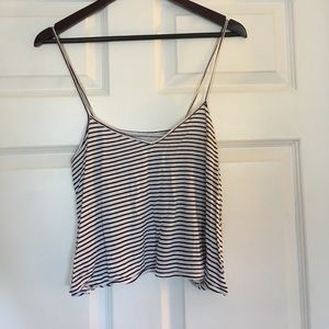 Cute black and white striped tank top